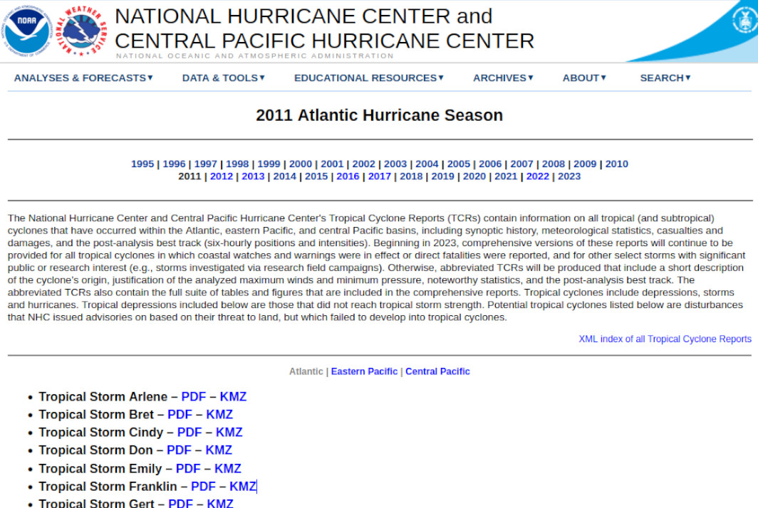National Hurricane Center - NOAA