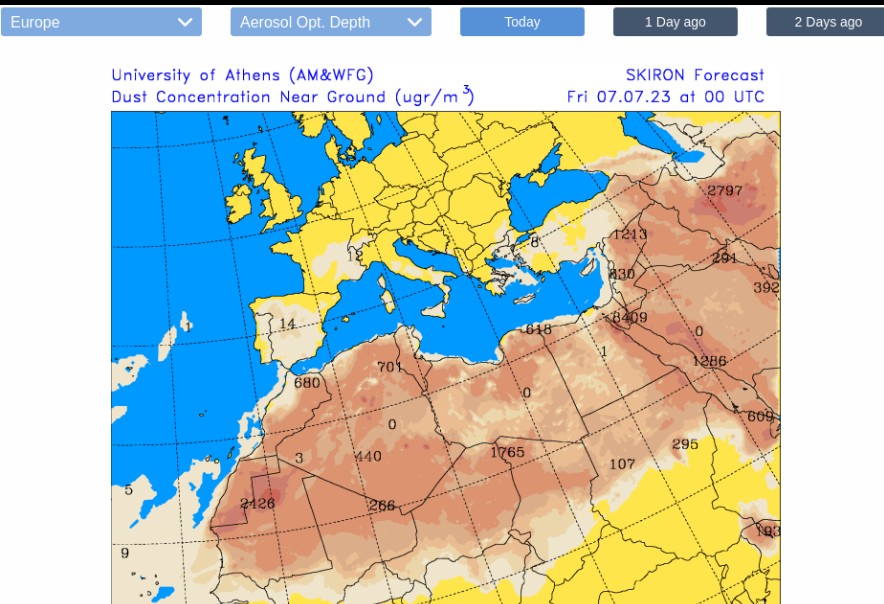 Dust concentration-Grèce